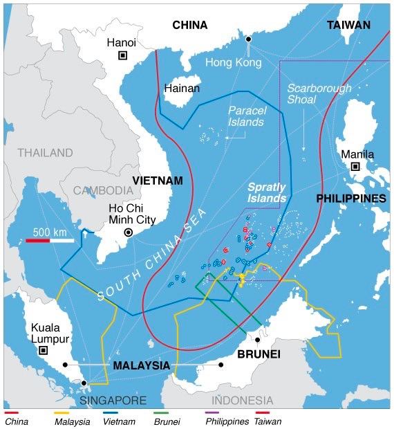 根据 wiki 提供的资料，南海主权争端中，目前中方实控岛屿 7 个，越南 29 个，菲律宾 11 个，马来西亚 6 个